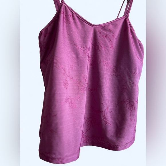 Vintage Elita Soft Purple Floral Pattern Feminine Spaghetti Strap Cami Small - Picture 8 of 9